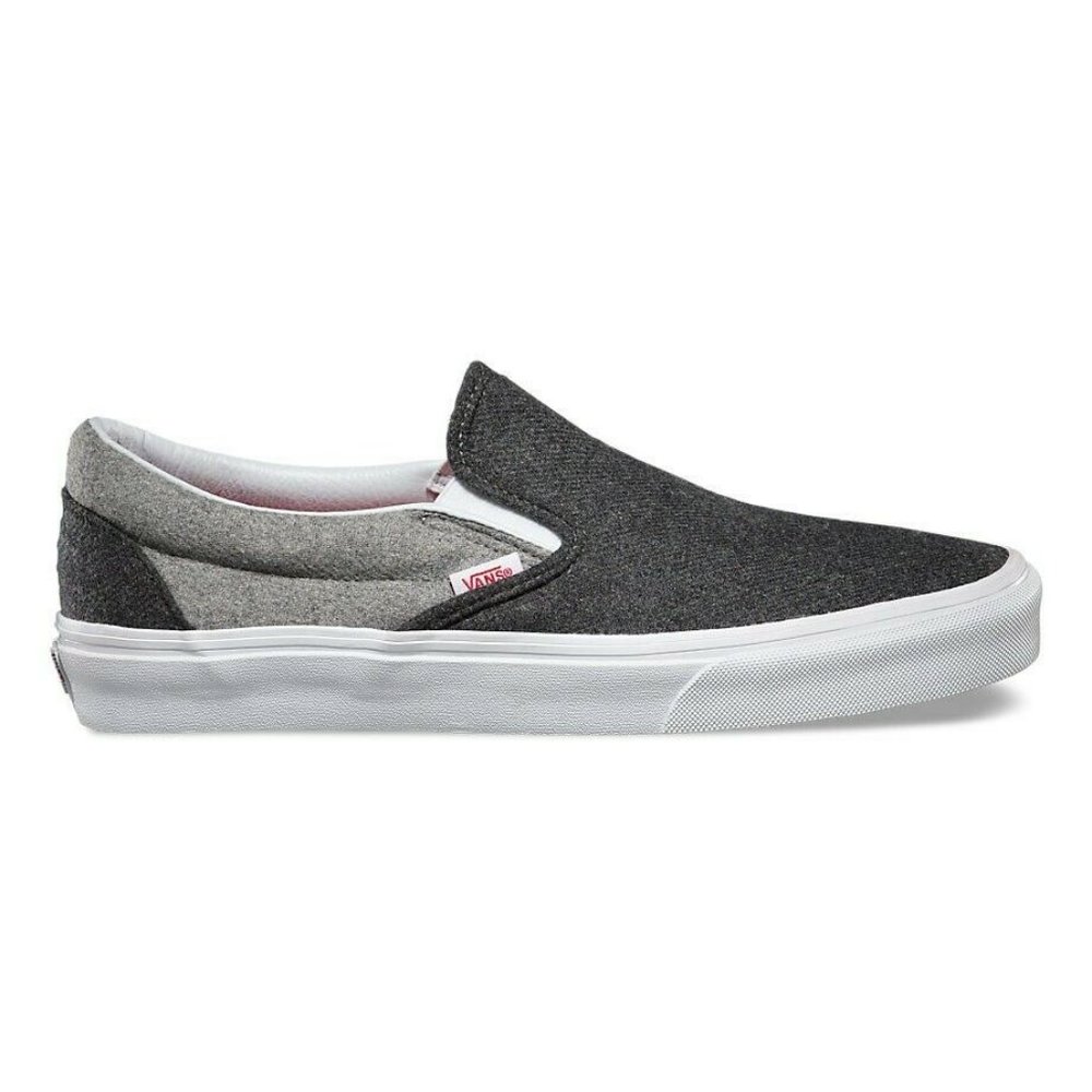 Vans Classic Slip On Wool Sport Pewter Gray Womens